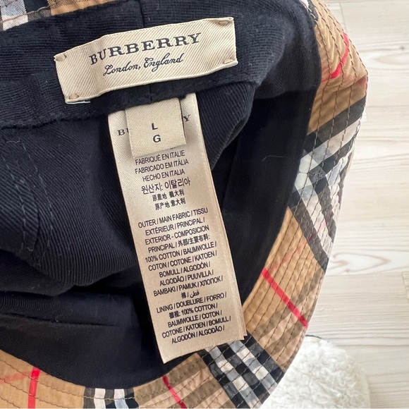 BURBERRY VINTAGE CHECK BUCKET HAT - Picture 10 of 10